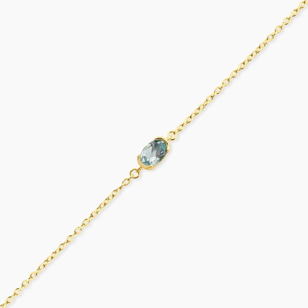 Bracelet Poem Argent Jaune Topaze
