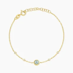 Bracelet Poem Argent Jaune Topaze Oxyde De Zirconium