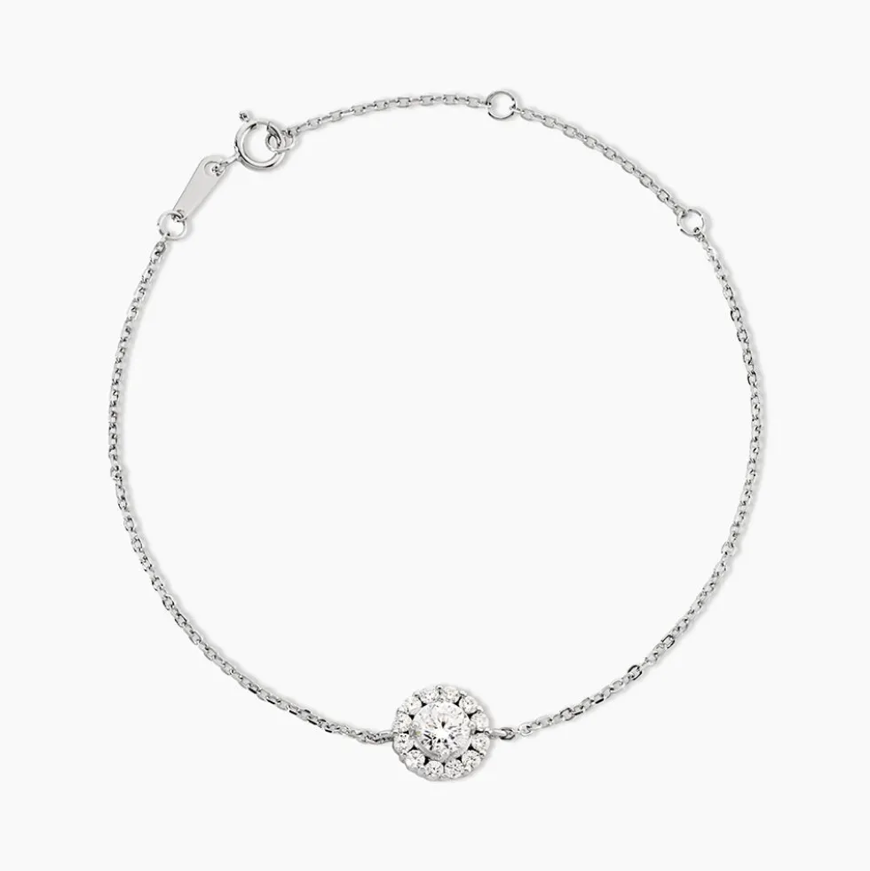 Bracelet Princess Argent Blanc Oxyde De Zirconium