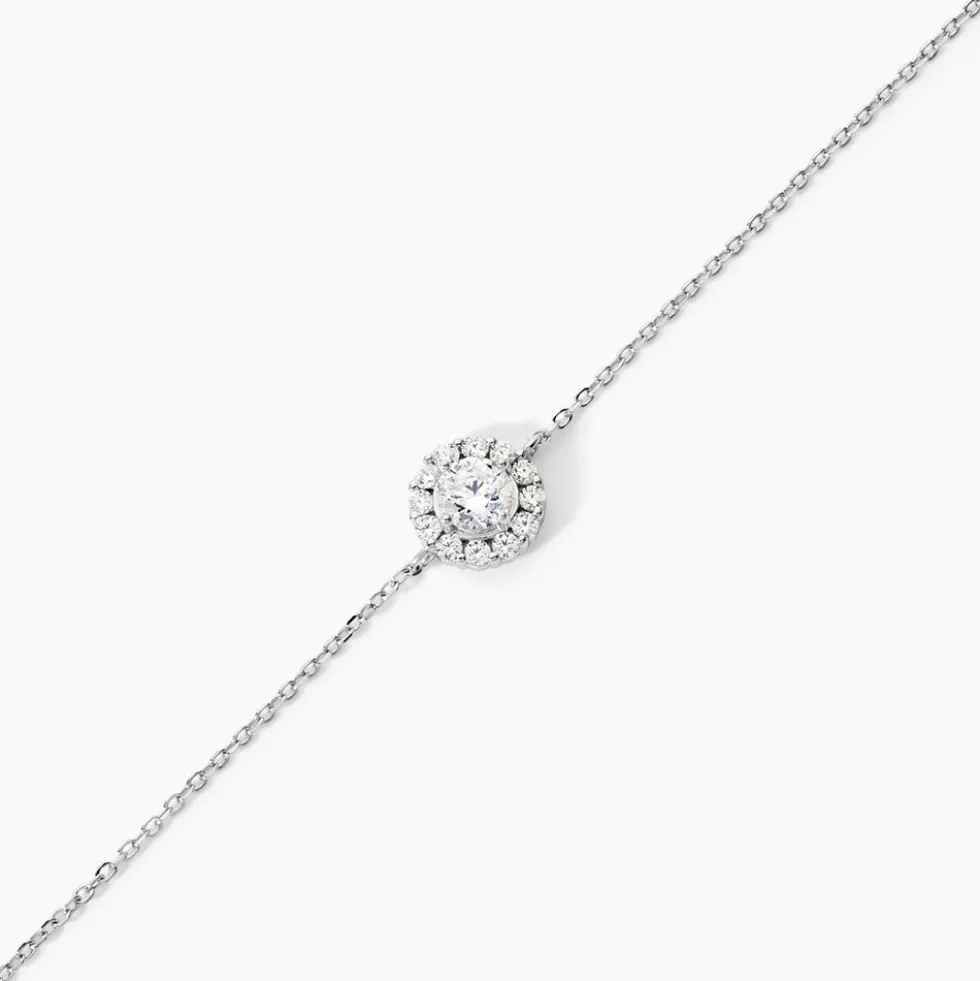 Bracelet Princess Argent Blanc Oxyde De Zirconium