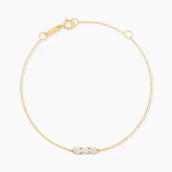 Bracelet Pryderi Or Jaune Oxyde De Zirconium