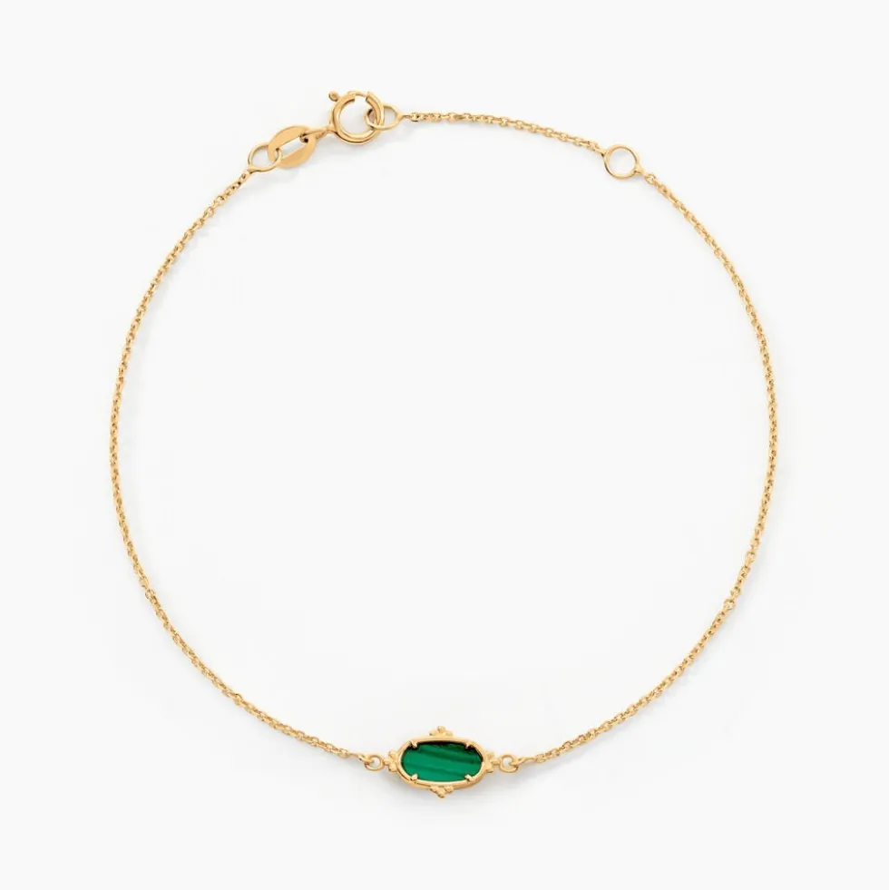 Bracelet Reflets Pop Or Jaune Malachite