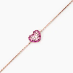 Bracelet Reflets Romantiques Argent Rose Oxyde De Zirconium