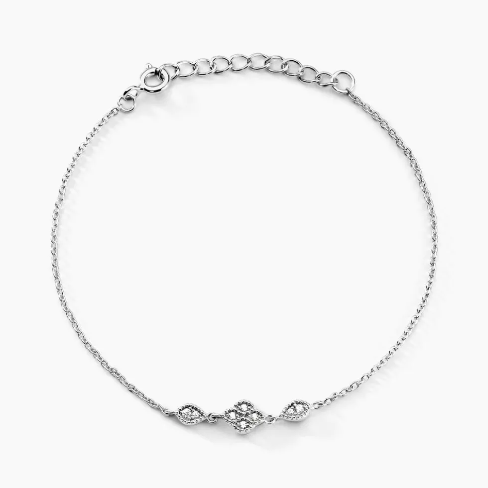 Bracelet Roseraie Argent Blanc Oxyde De Zirconium