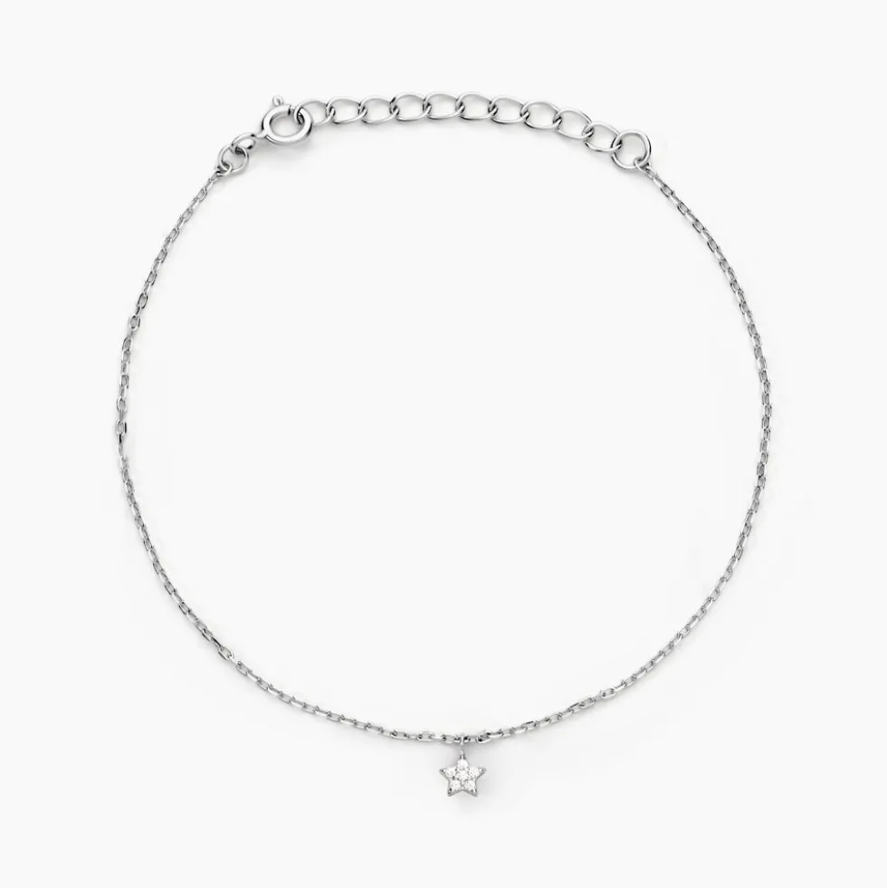 Bracelet Saya Argent Blanc Oxyde De Zirconium