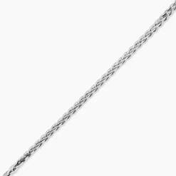 Bracelet Sherihane Maille Palmier Argent Blanc