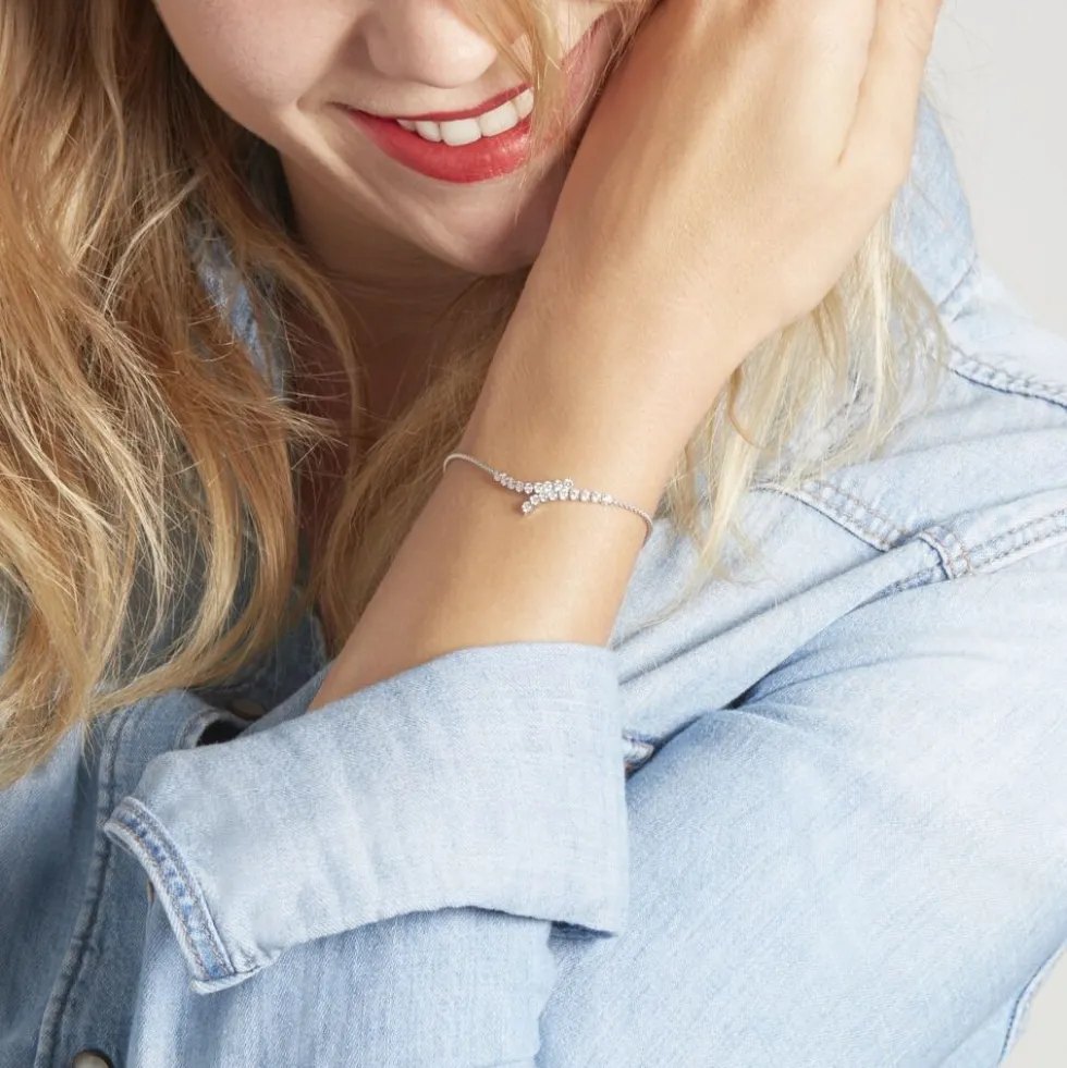 Bracelet Shirley Argent Blanc Oxyde De Zirconium