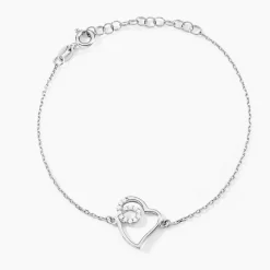 Bracelet Soa Argent Blanc Oxyde De Zirconium