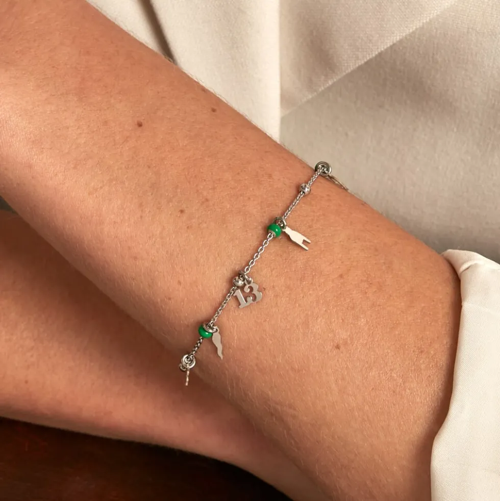 Bracelet Suzanna Argent Blanc