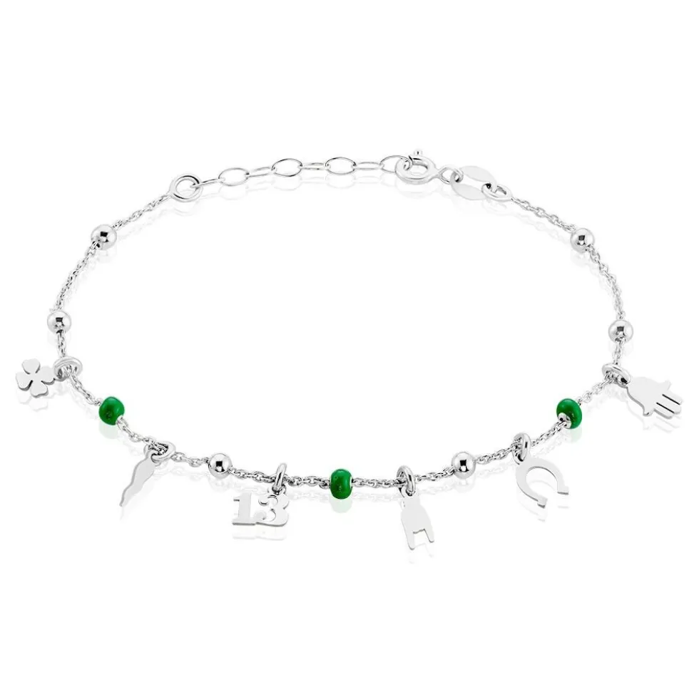 Bracelet Suzanna Argent Blanc