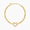 Bracelet Sydnee Acier Jaune Cristal