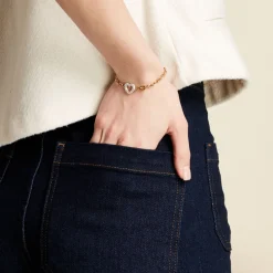 Bracelet Sydnee Acier Jaune Cristal