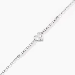 Bracelet Syliana Argent Blanc Oxyde De Zirconium