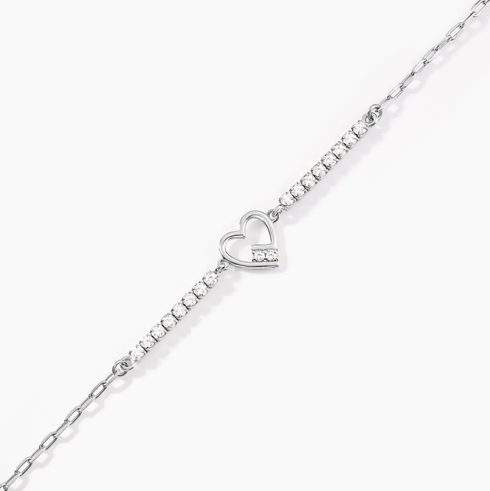 Bracelet Syliana Argent Blanc Oxyde De Zirconium