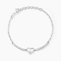 Bracelet Syliana Argent Blanc Oxyde De Zirconium