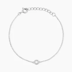 Bracelet Sylvette Argent Blanc Oxyde De Zirconium
