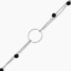 Bracelet Tamar Argent Blanc Pierre De Synthese
