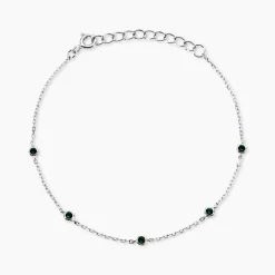 Bracelet Thesee Argent Blanc Spinelle