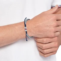Bracelet Tommy Hilfiger Braided Metal Acier Blanc