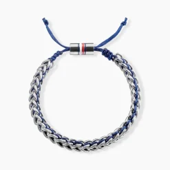 Bracelet Tommy Hilfiger Braided Metal Acier Blanc