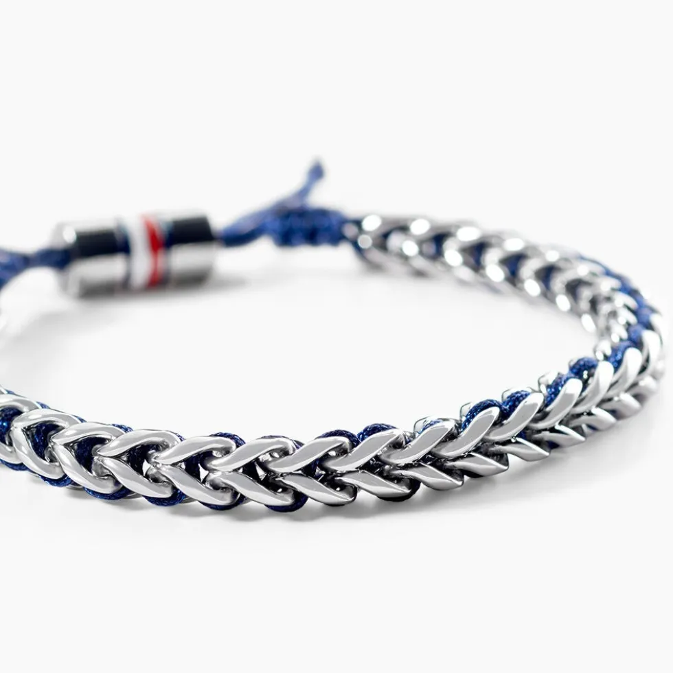 Bracelet Tommy Hilfiger Braided Metal Acier Blanc