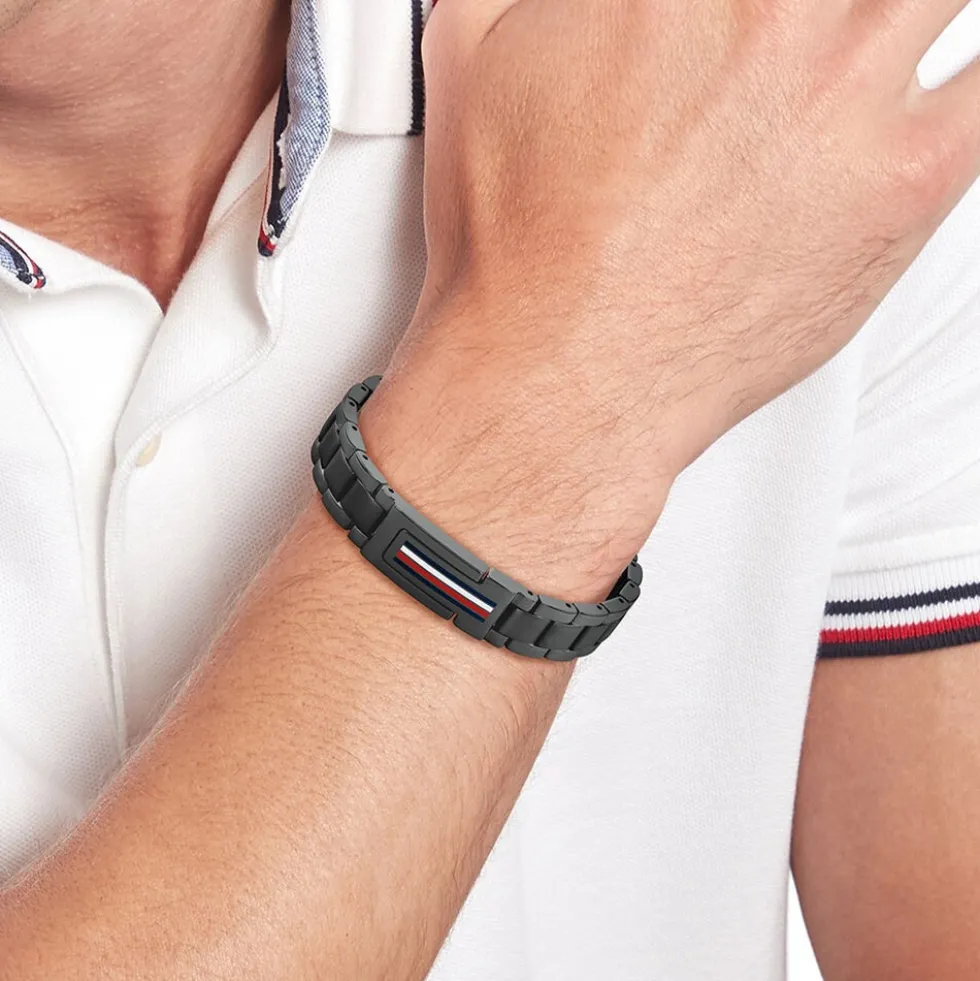 Bracelet Tommy Hilfiger Mason Acier Noir