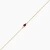 Bracelet Valora Or Jaune Rhodolite Oxyde De Zirconium