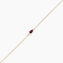 Bracelet Valora Or Jaune Rhodolite Oxyde De Zirconium