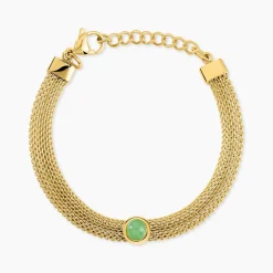 Bracelet Véria Acier Jaune Aventurine