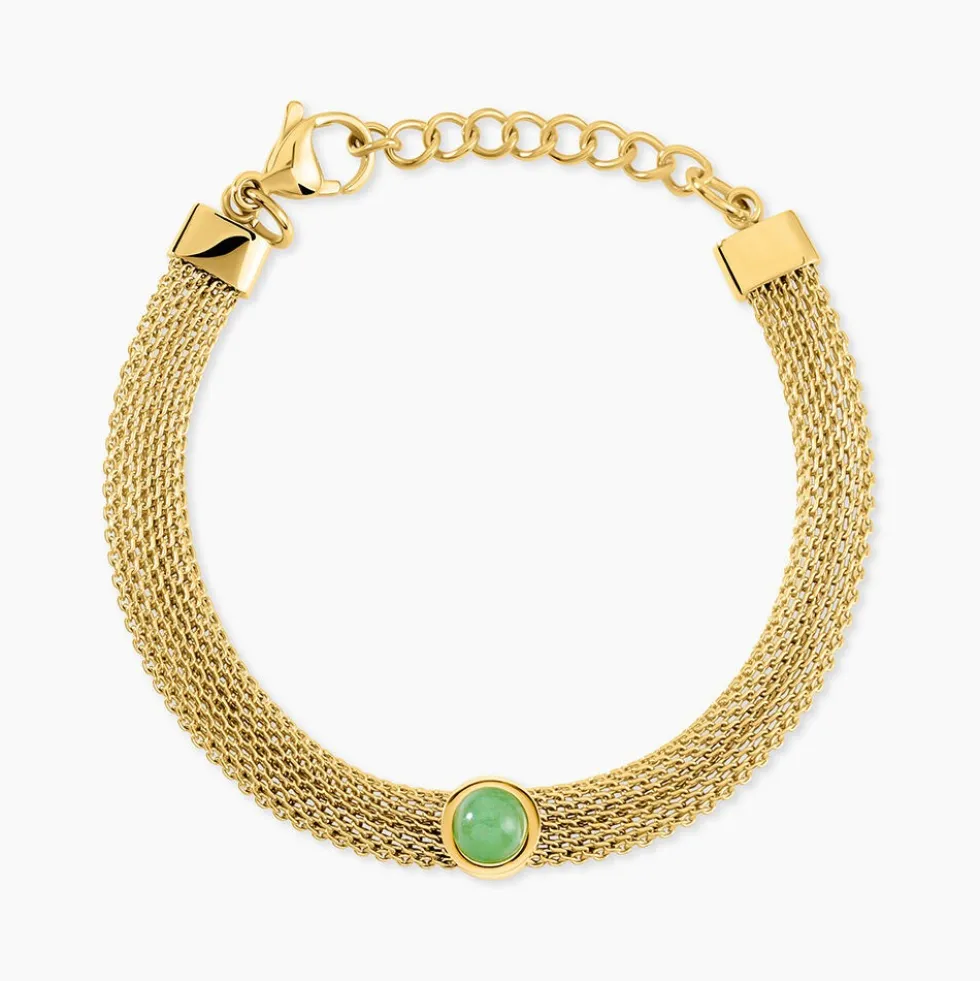 Bracelet Véria Acier Jaune Aventurine