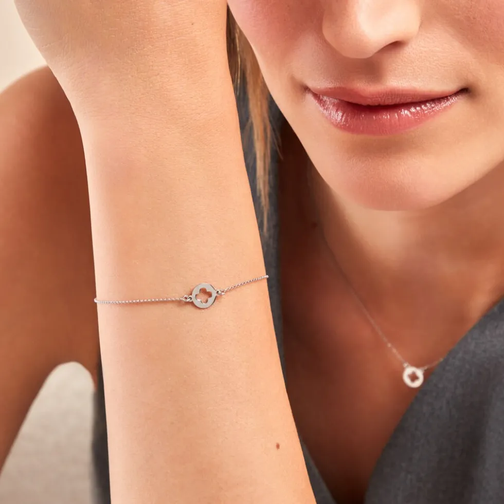 Bracelet Yamina Argent Blanc