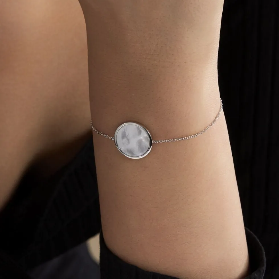 Bracelet Zealie Argent Blanc Nacre