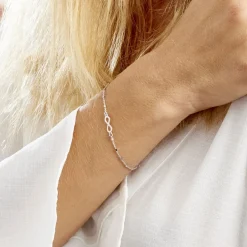 Bracelet Zelee Argent Blanc