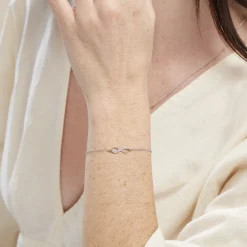Bracelet Zelma Argent Blanc