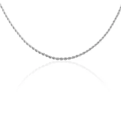 Chaine Jerry Maille Corde Or Blanc
