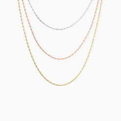 Chaine Ylsa Argent Tricolore