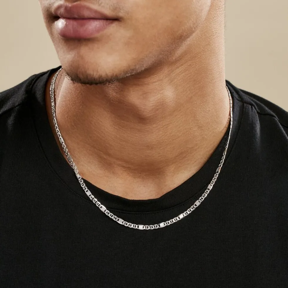 Chaine Jeremi Argent Blanc
