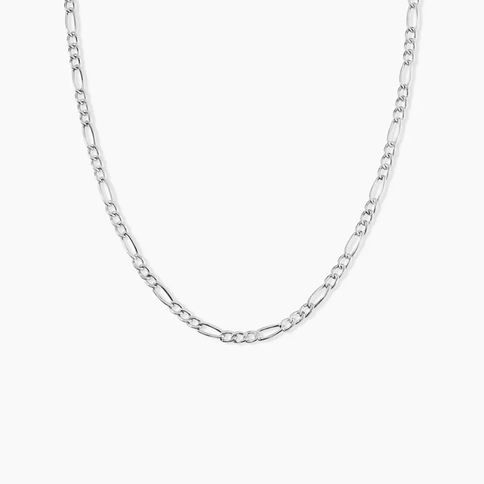 Chaîne Cameo Maille Alternee 1/3 Or Blanc