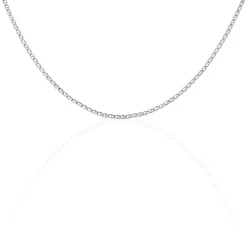 Chaîne Capucin Or Blanc Maille Marine Plate