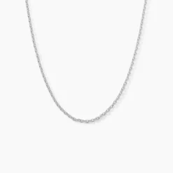 Chaîne Claudine Maille Forçat Argent Blanc