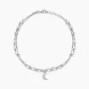 Chaîne De Cheville Argent Blanc Steffert Oxydes De Zirconium