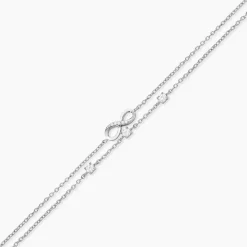 Chaîne De Cheville Aurelio Argent Blanc Oxyde De Zirconium