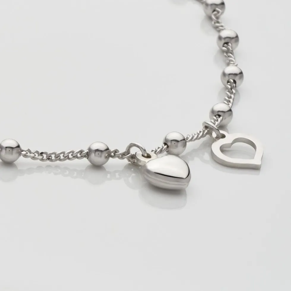 Chaîne De Cheville Minia Argent Blanc