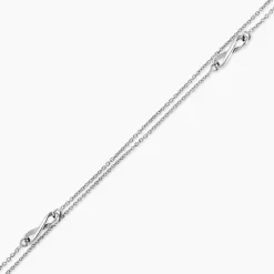 Chaîne De Cheville Noelle Argent Blanc