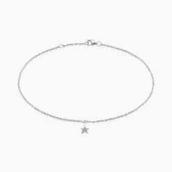 Chaîne De Cheville Padmee Argent Blanc