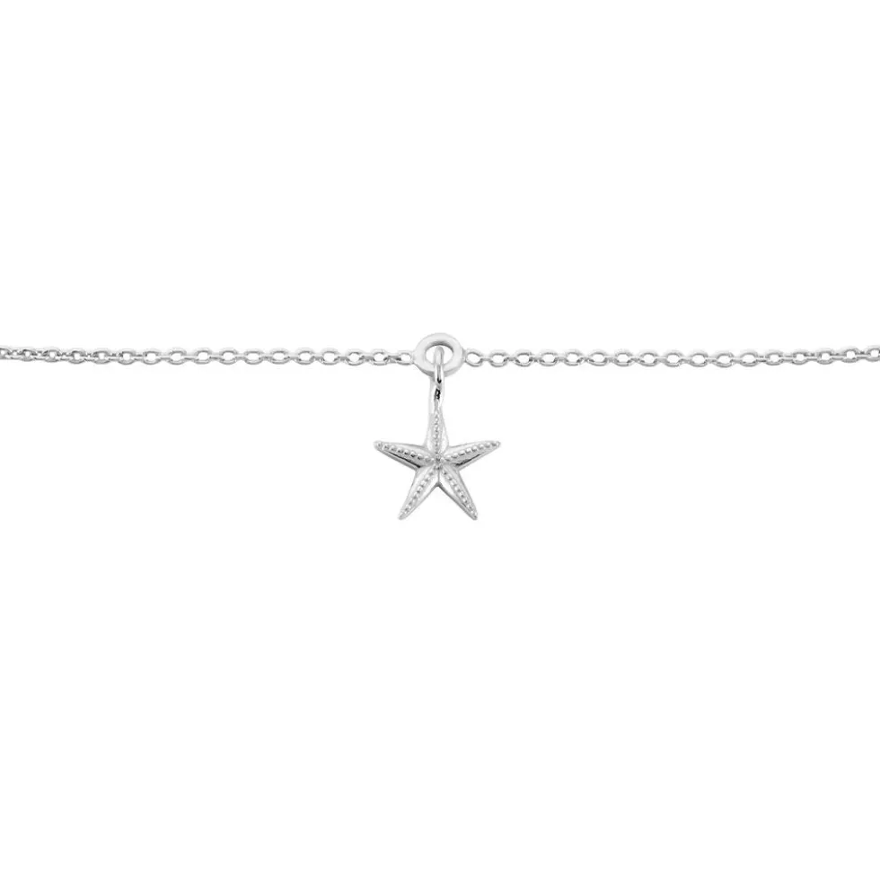 Chaîne De Cheville Zeli Argent Blanc