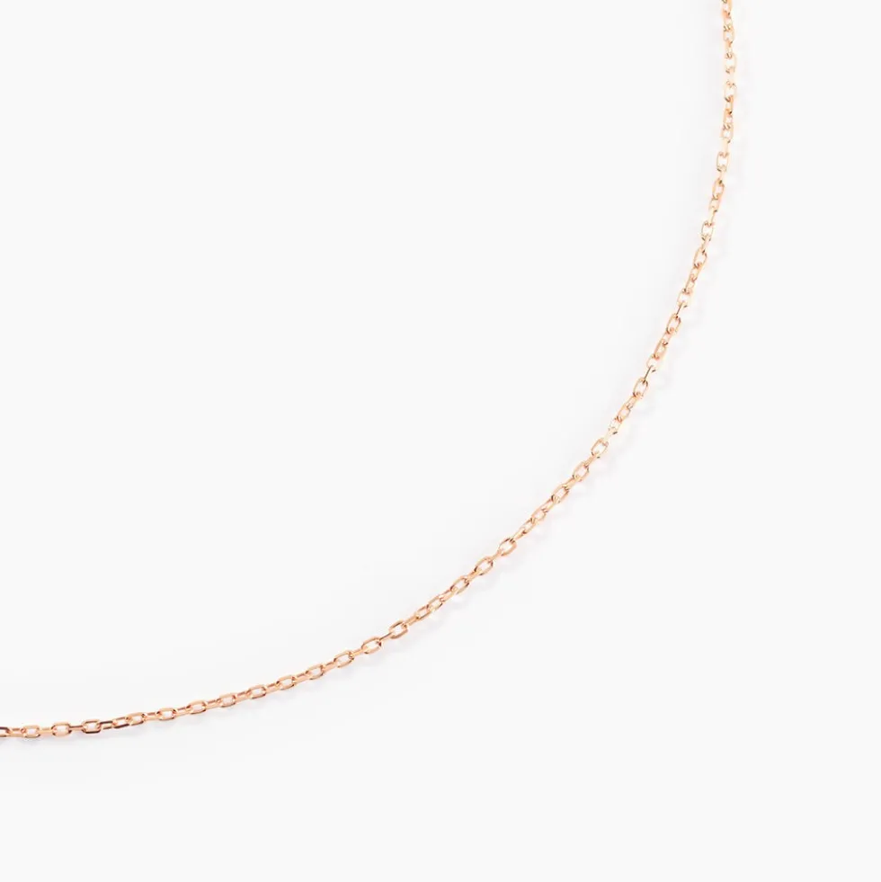 Chaîne Igoa Maille Forçat Diamantee Or Rose