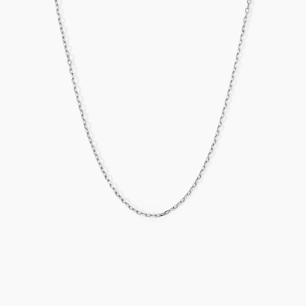Chaîne Igoa Maille Forçat Diamantee Or Blanc