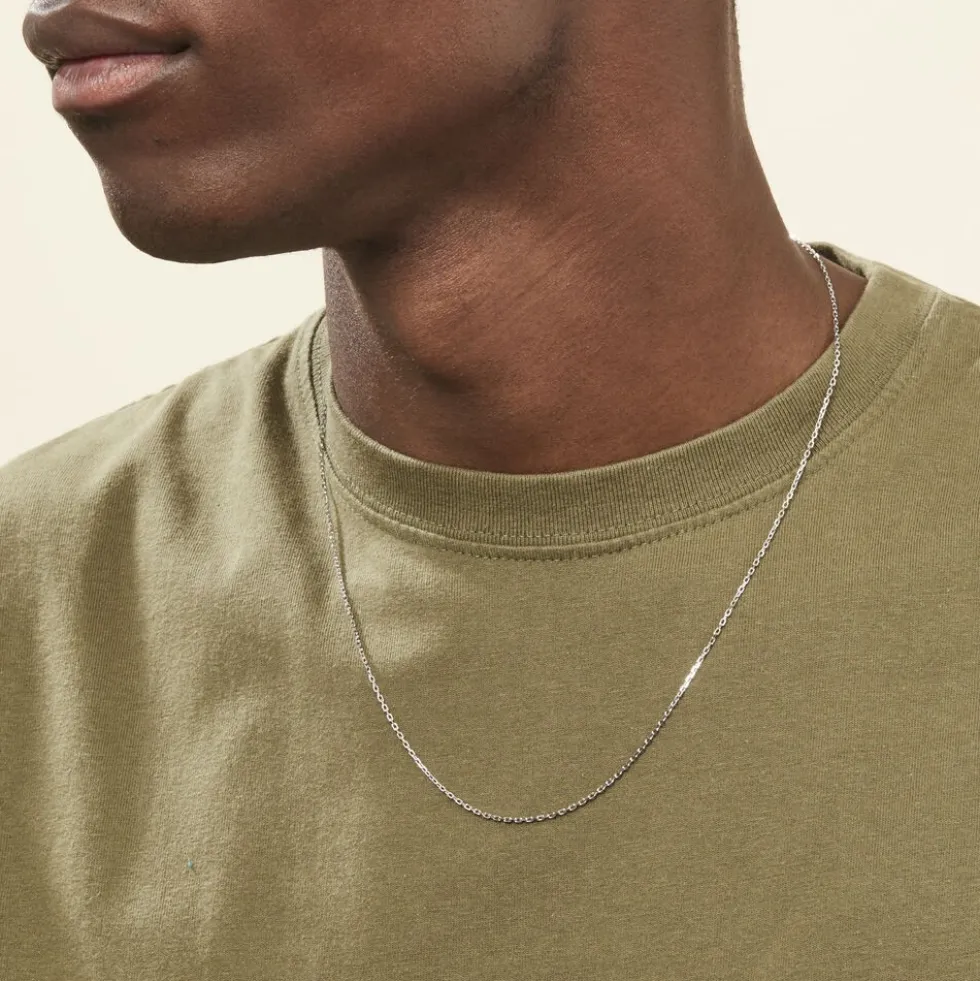 Chaîne Igoa Maille Forçat Diamantee Or Blanc