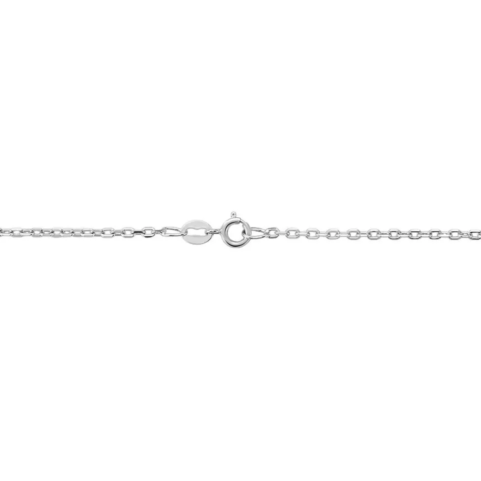 Chaîne Igoa Maille Forçat Diamantee Or Blanc